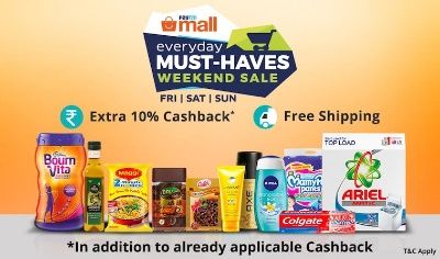 Upto 60% Cashback on Everyday Must Have Weekend Sale 