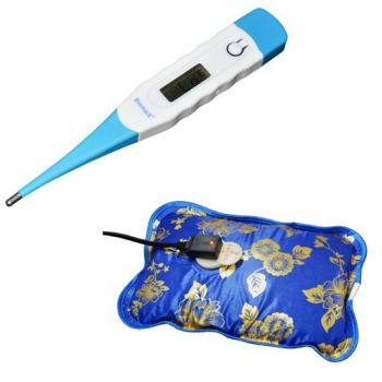 Deemark Combo Of Digital Thermometer With Warm Bag