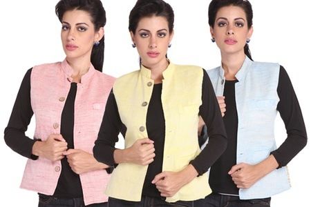 Sobre Estilo Summer Nehru Jackets for Women - 5 Colors in 3 Sizes