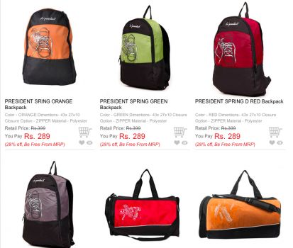 President Backpacks & Duffle Bags