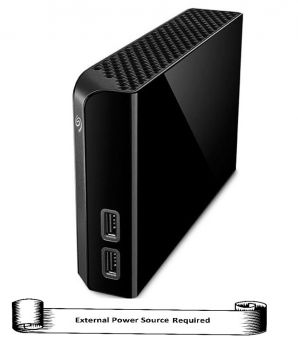 Seagate 3 TB Backup Plus Desktop Hard Drive with Power Adaptor - External Power Required