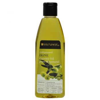 Soulflower Pure & Natural Coldpressed Olive Carrier Oil - 225ml
