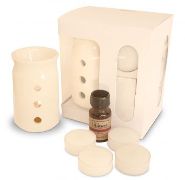 Pure Source India Aroma Set with 10 ML Aroma Oil and 4 Tea Light Candles