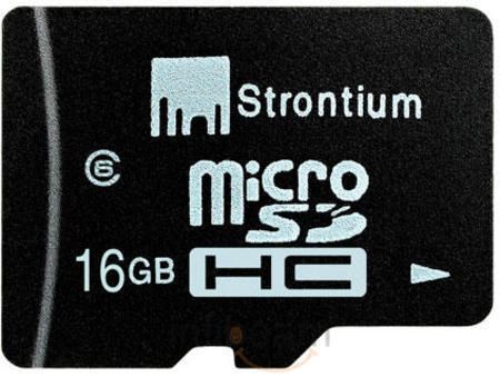Strontium Micro SD 16GB - Class 6 MicroSDHC Memory Card - Retail Pack
