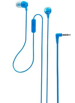 Sony MDR-EX14AP Headset with Mic (Blue, In the Ear)