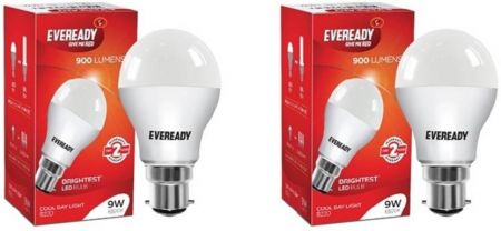 Eveready 9 W B22 LED Bulb (White, Pack of 2)