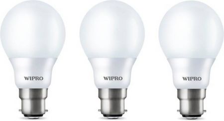 Wipro 7 W Arbitrary B22 LED Bulb (White, Pack of 3)