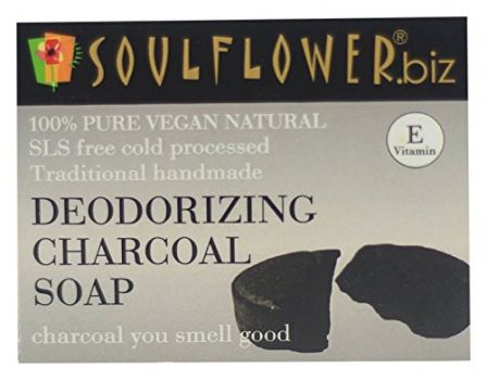 [Amazon Pantry] Soulflower Deodorizing Charcoal Soap, 75g (Sample)