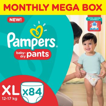 Pampers XL Size Diapers Pants Monthly Pack (84 Pieces)