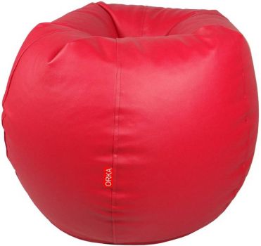 ORKA XXXL Bean Bag Cover (Without Beans) (Red)