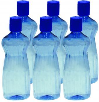 Princeware Aster Pet Fridge Bottle, 500ml, Set of 6, Blue