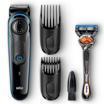 Braun BT3040 Beard / Hair Trimmer For Men with Free Gillette Fusion ProGlide Manual Razor