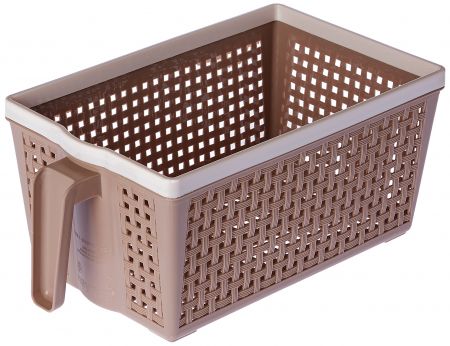 Nayasa Frill Plastic Basket No. 1, Small, Beige