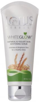 [Amazon Pantry] Lotus Herbals White Glow Oatmeal and Yogurt Skin Whitening Scrub, 100g