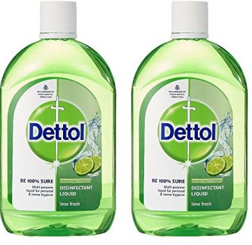 Dettol Disinfectant Multi-Purpose Liquid Lime Fresh - 500 ml (Pack of 2)