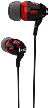 Portronics Earphones with Mic - Bee (Black-Red)