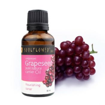Soulflower Coldpressed Grapeseed Carrier Oil, 30ml