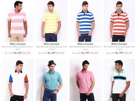 Flat 50% Off & Extra 35% off on Order Above Rs.1499 on Wills Lifestyle Shirts, Clothing 