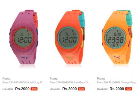 Flat 50% Off on Puma Watches Starts from  Rs. 1500 