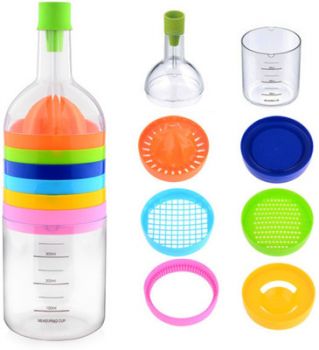 Ideale Multi Tool Bottle 8 in 1 Plastic Grater (Multicolor)