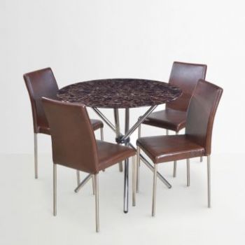 HomeTown Corral Dining Table With 4 Chairs Brown