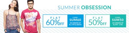 Flat 50% - 60% Off on Clothings, Footwears, Accessories 