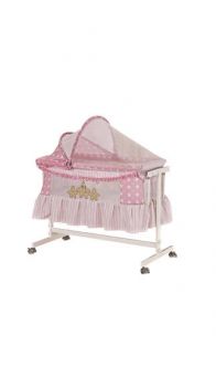 Toyhouse Pink Baby Cradle With Swing Function