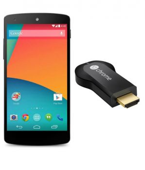 LG Google Nexus 5 16GB + Google Chromecast Black + Rs.750 GooglePlay Card