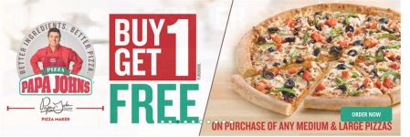 Papa Johns Pizza Buy 1 Get 1 Free 