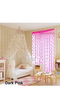 Shopgrab Summer Heart Curtain (Set Of 2) Dark Pink