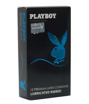 Playboy Ribbed Condoms Pack of 12