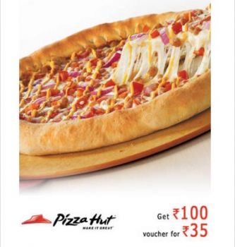 Get Rs.100 Pizzahut Voucher For Rs.35 
