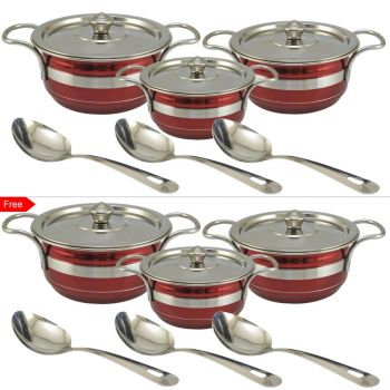 Stainless Steel Serve & Cook Combo (Buy 6 Get 6) by Gold Luck