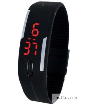 Awesome Black Dial Rubber Digital Watch