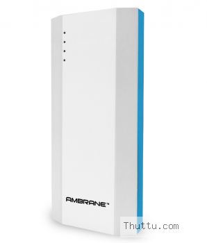 Ambrane 10000 mAh Power Bank P-1111 White Blue - 1 Year Warranty