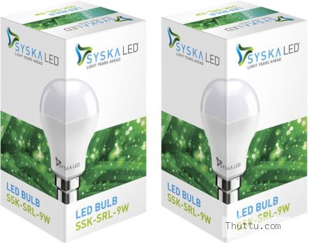 Syska Led Lights 9 W LED 6500K Cool Day Light Combo Bulb (White, Pack of 2)