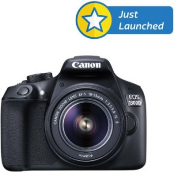 Canon EOS 1300D Kit (EF-S 18 - 55 IS II) DSLR Camera (Black)