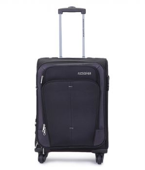 American Tourister Crete Polyester 55cms Black Softsided Carry-On (49W (0) 09 001)