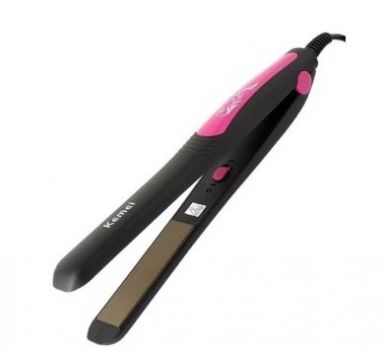 Kemei KM-328 Hair Straightener (Black, Pink)