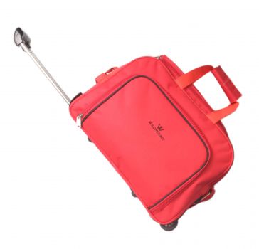 Wildmount Red M Trolley Duffle Bag (With Inside Trolley)