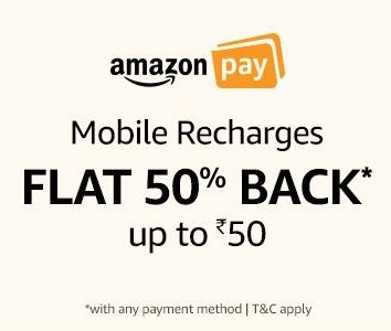 [All Users] Flat 50% Cashback (Max Rs. 50) on Recharge using Any Payment Method 