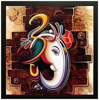 SAF 'Ganesha' Framed Painting (Wood, 30 cm x 3 cm x 30 cm)