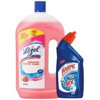 Lizol Floor Cleaner, Floral With Free Harpic