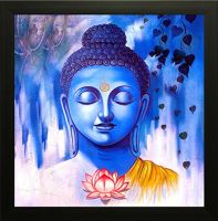 [LD] SAF Buddha Exclusive Framed Wall Art Painting (Wood, 30 cm x 3 cm x 30 cm)