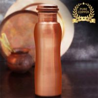 Kurtzy Pure Copper Water Bottle lacquered Jointless Leak Proof