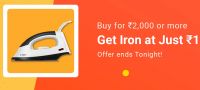 Re.1 Iron on Purchase of Rs.2000 