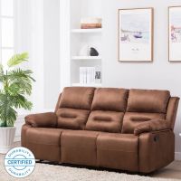 Perfect Homes by Flipkart Wayne 3 Seater Fabric Recliner  (Finish Color - Brown)
