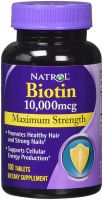 Natrol Biotin 10000 mcg Maximum Strength - 100 Tablets