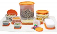 Princeware SF Package Plastic Container Set, 10-Pieces, Orange