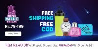 Triple Value Friday With Free Shipping Products From Rs.79 to Rs.199 